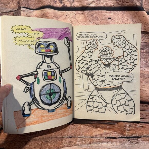 1979 Whitman Marvel Fantastic Four Coloring Book Featuring Herbie The Robot - Picture 7 of 7